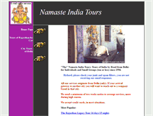 Tablet Screenshot of namasteindiatours.com